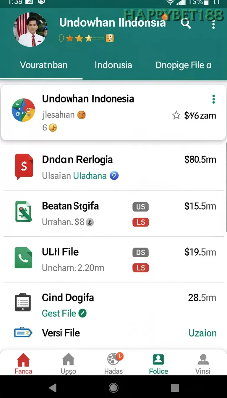 Cuplikan layar JAVO88 — aktivitas